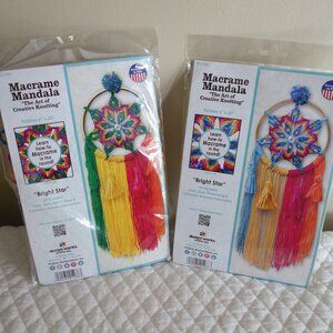 Lot of 2 NIP DESIGN WORKS Macrame Mandala Craft Kits